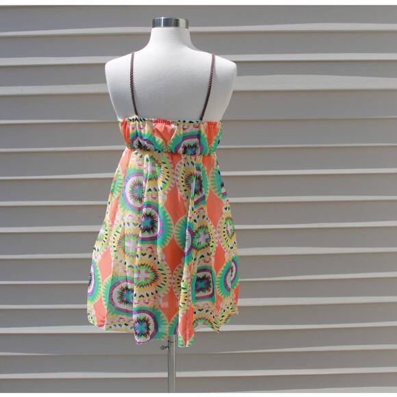 Ocean Drive Multicolor Vibrant Mandala Print Chiffon Dress Size Small - Picture 14 of 15